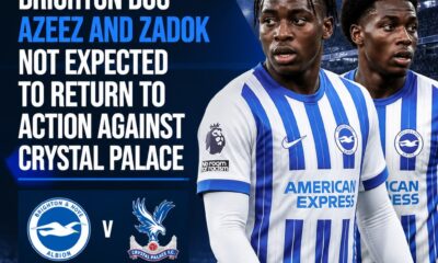 Brighton duo Femi Azeez and Zadok Yohanna set to miss Crystal Palace game