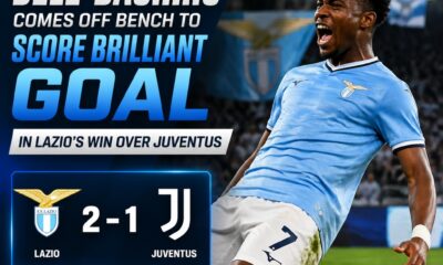 Dele-Bashiru scores first Lazio goal in emphatic win at Juventus