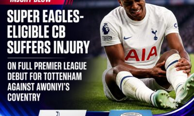 Tottenham’s Tosin Adarabioyo injured on full Premier League debut against Coventry
