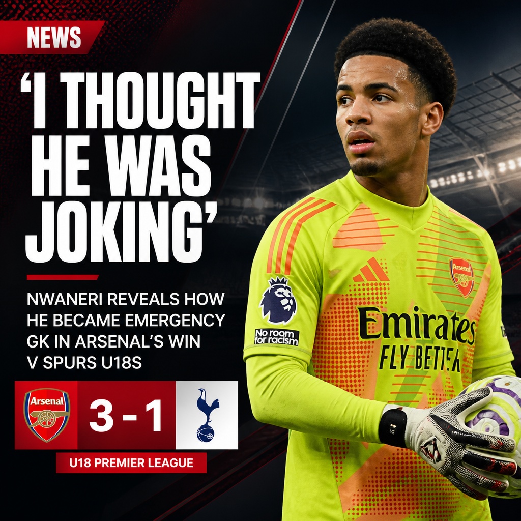 Emerson Nwaneri becomes emergency goalkeeper in Arsenal win over Tottenham Hotspur Emerson Nwaneri becomes emergency goalkeeper in Arsenal win over Tottenham Hotspur