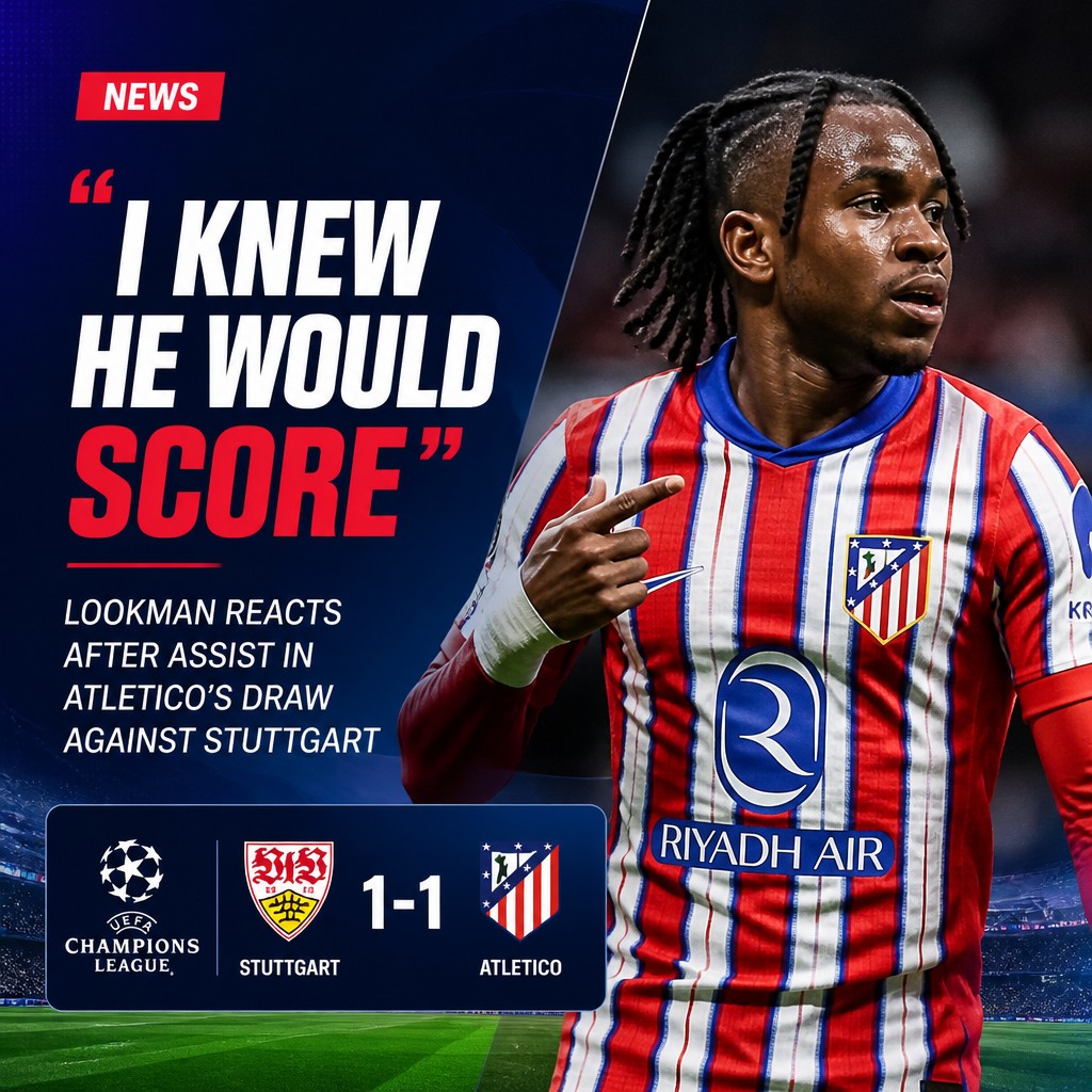Ademola Lookman sets up Julian Alvarez as Atletico Madrid hold VfB Stuttgart