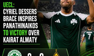 Cyriel Dessers double helps Panathinaikos beat Kairat Almaty in UECL