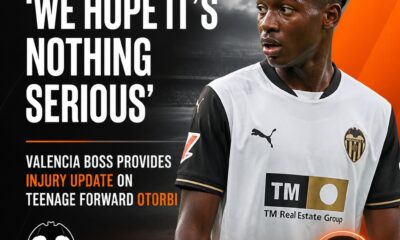 David Otorbi injury: Valencia hopeful teenage forward has avoided serious hamstring damage